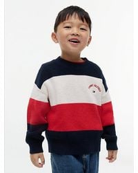 Tommy Hilfiger - Colour Blocked Stripe Relaxed Crew Neck Jumper - Lyst
