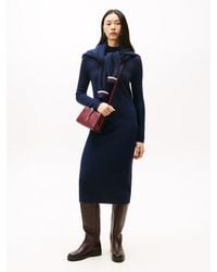 Tommy Hilfiger - Vestito Pullover Midi Con Cashmere - Lyst