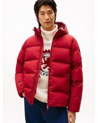 Tommy Hilfiger - Waterafstotend Pufferjack Met Dons En Capuchon - Lyst