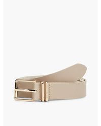 Tommy Hilfiger - Double Keeper Square Buckle Leather Belt - Lyst