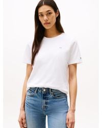 Tommy Hilfiger - T-Shirt À Drapeau Hilfiger Contrasté - Lyst