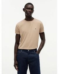 Tommy Hilfiger - Flag Embroidery Slim Jersey T-Shirt - Lyst