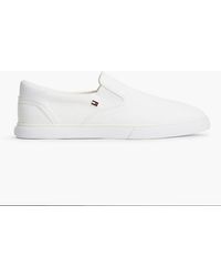 Tommy Hilfiger - Low Profile Canvas Slip-On Trainers - Lyst