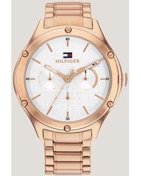Tommy Hilfiger - Rose Gold-plated Silver White Dial Bracelet Watch - Lyst