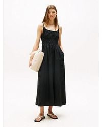 Tommy Hilfiger - Vestido Maxi Con Cuello Redondo - Lyst