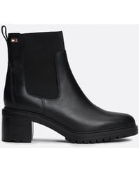 Tommy Hilfiger - Enamel Flag Leather Cleat Chelsea Boots - Lyst