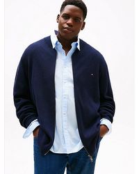Tommy Hilfiger - Jersey Texturizado Con Cremallera Plus - Lyst
