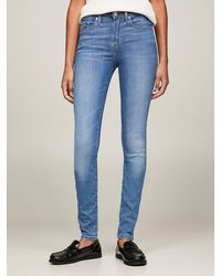 Tommy Hilfiger - Th Flex Como Mid Rise Skinny Faded Jeans - Lyst