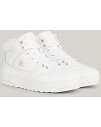 Tommy Hilfiger - Leather High-top Basketball Trainers - Lyst