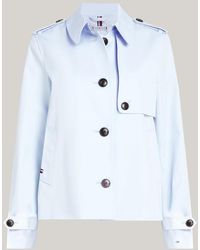 Tommy Hilfiger - Curve Single Breasted Short Trench Coat - Lyst