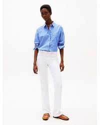 Tommy Hilfiger - Vaqueros Blancos De Corte Bootcut Y Talle Medio - Lyst