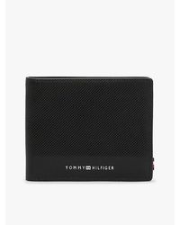 Tommy Hilfiger - Cartera Plegable De Piel Con Logo - Lyst