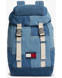 Tommy Hilfiger - Sac À Dos En Denim Motif Patchwork Et Logo - Lyst