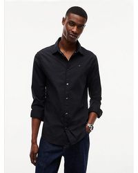 Tommy Hilfiger - Original Flag Stretch Long Sleeve Shirt Small - Lyst