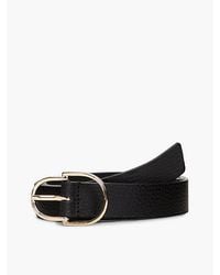 Tommy Hilfiger - Pebble Grain Leather Double Loop Belt - Lyst