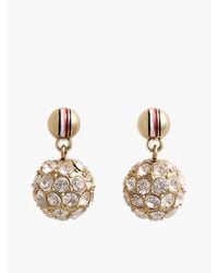 Tommy Hilfiger - Plated Stainless Steel Pavé Crystal Earrings - Lyst