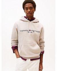 Tommy Hilfiger - Flex Fleece Hoodie Met Geborduurd Logo - Lyst