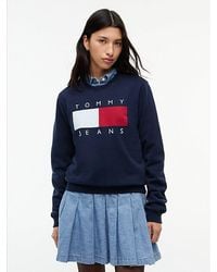 Tommy Hilfiger - Tommy Flag Badge Crew Neck Sweatshirt - Lyst