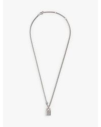 Tommy Hilfiger - Th Monogram Padlock Stainless Steel Necklace - Lyst