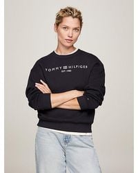 Tommy Hilfiger - Sweatshirt Met Ronde Hals En Logo - Lyst
