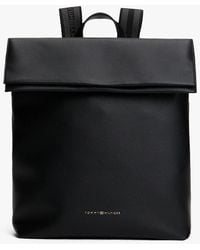 Tommy Hilfiger - Zaino Con Patta E Logo Metallizzato - Lyst