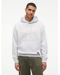 Tommy Hilfiger - Tommy Jeans Classic Logo Relaxed Fleece Hoody - Lyst