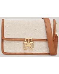 Tommy Hilfiger - Th Monogram Small Canvas Crossover Bag - Lyst
