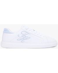 Tommy Hilfiger - Hilfiger Icon Leather Logo Embroidery Court Trainers - Lyst