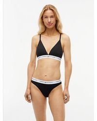 Tommy Hilfiger - Signature Logo Microfibre Triangle Bra - Lyst
