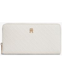 Tommy Hilfiger - Hilfiger Icon Debossed Zip-Around Wallet - Lyst