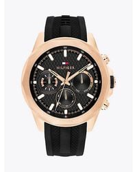 Tommy Hilfiger - Rosévergoldete Uhr Mit Silikonarmband - Lyst