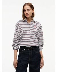 Tommy Hilfiger - Rugby Stripe Relaxed Polo Sweatshirt - Lyst