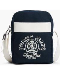 Tommy Hilfiger - Logo Embroidery Crossbody Reporter Bag - Lyst