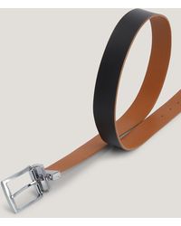 Tommy Hilfiger - Denton Square Buckle Reversible Leather Belt - Lyst