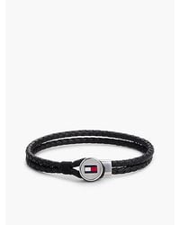 Tommy Hilfiger - Tommy Jeans Leather Braided Bracelet - Lyst