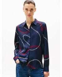 Tommy Hilfiger - Camicia Relaxed Fit Con Bottoni Dorati - Lyst