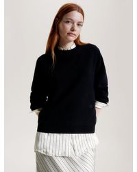 Tommy Hilfiger - Wool Cashmere Ribbed Relaxed Jumper - Lyst
