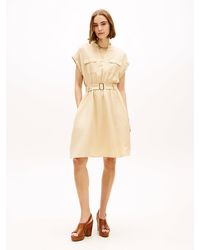 Tommy Hilfiger - Belted Relaxed Mini Shirt Dress - Lyst