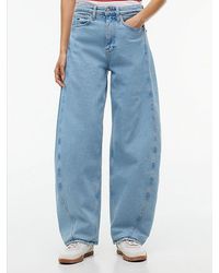 Tommy Hilfiger - Tommy Jeans Ella High Rise Barrel Twisted Seam Jeans - Lyst