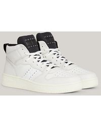 Tommy Hilfiger - Retro Cupsole Leather Basketball Trainers - Lyst