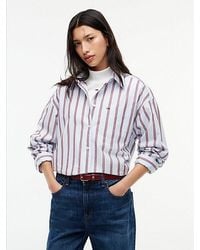 Tommy Hilfiger - Tommy Jeans Oversized Fit Yarn Dyed Poplin Shirt - Lyst