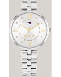 Tommy Hilfiger - Silver-white Dial Stainless Steel Bracelet Watch - Lyst