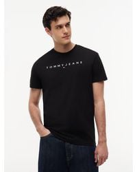 Tommy Hilfiger - Linear Logo Jersey T-shirt - Lyst