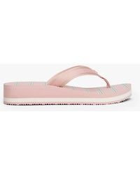 Tommy Hilfiger - Sandali Infradito Con Plateau E Righe - Lyst