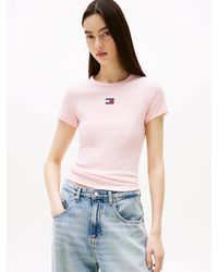 Tommy Hilfiger - Tommy Badge Ribbed Slim T-shirt - Lyst