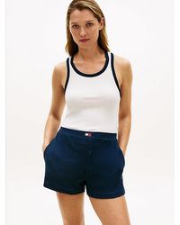 Tommy Hilfiger - Heritage Ribbed Racerback Lounge Tank Top - Lyst