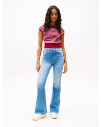 Tommy Hilfiger - Sylvia Faded High Rise Flared Jeans - Lyst