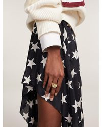 Tommy Hilfiger Chunky Vergulde Ring Met Embleem - Metallic