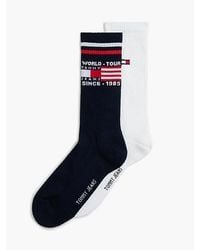 Tommy Hilfiger - Tommy Jeans 2 Pack Logo Graphic Terry Sole Socks - Lyst