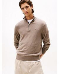 Tommy Hilfiger - Half-Zip Trui Met Kasjmier - Lyst